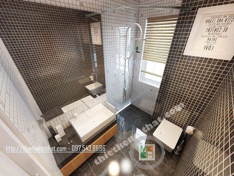Sử dụng vật liệu kính cường lực để thiết kế phòng tắm sẽ giúp tạo ra không gian thoải mái và rộng rãi hơn.