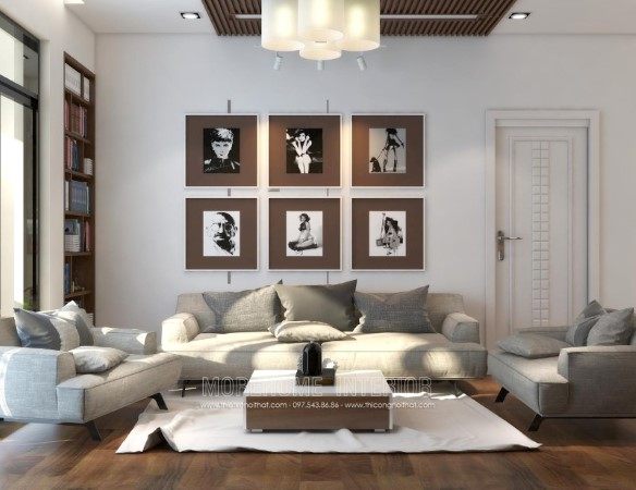 thiết kế bộ sofa hiện đại MS-019 bọc nỉ cao cấp đẹp cho phòng khách chung cư