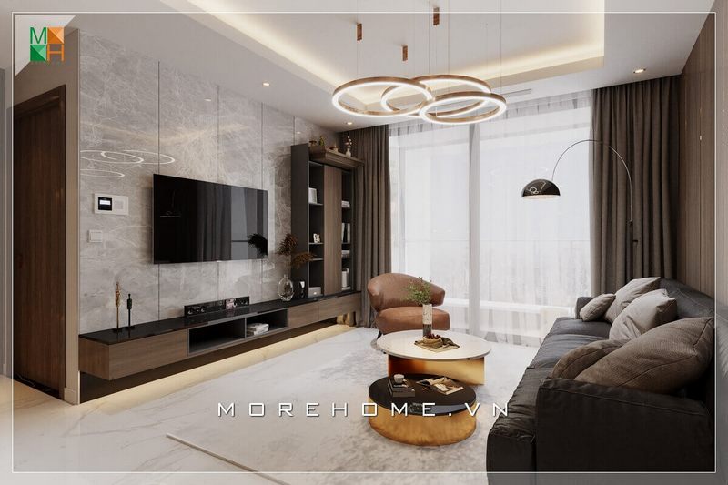 hơn
Mẫu thiết kế vách ốp tivi bằng đá nhân tạo vân mây cao cấp sẽ góp phần làm cho không gian phòng khách của bạn trở nên sang trọng và đẳng cấp hơn.