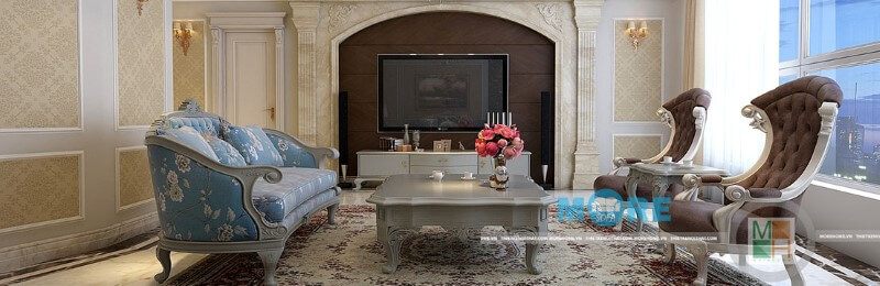 Ghế sofa MS-031 cổ điển với vật liệu gỗ tự nhiên, bọc nỉ cao cấp theo phong cách hoàng gia, tinh tế sẽ làm cho không gian phòng khách chung cư, biệt thự trở nên đẹp đẽ hơn.